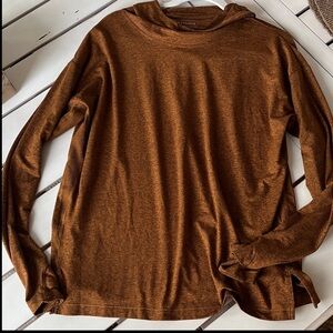 Athleta Uptempo ll Hoodie Sweatshirt Sz Large Rust Brown